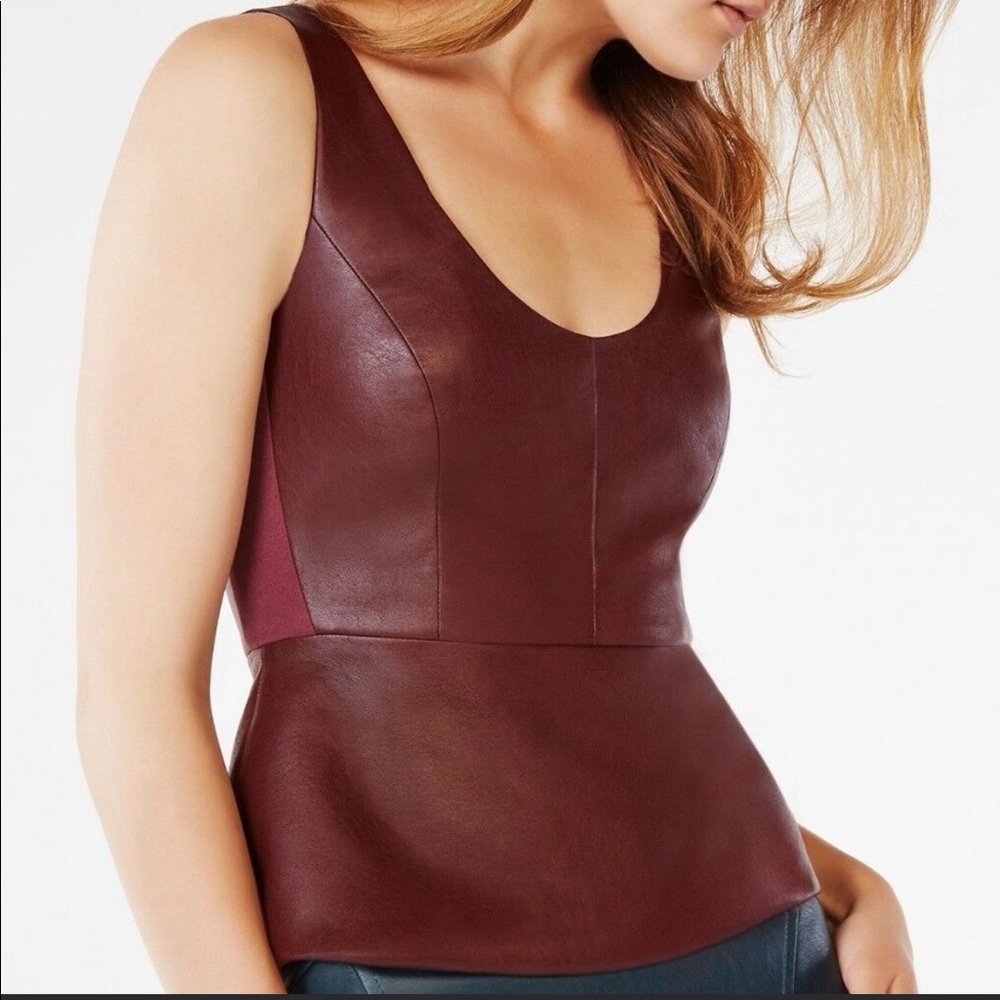 BCBGMAXAZRIA peplum top